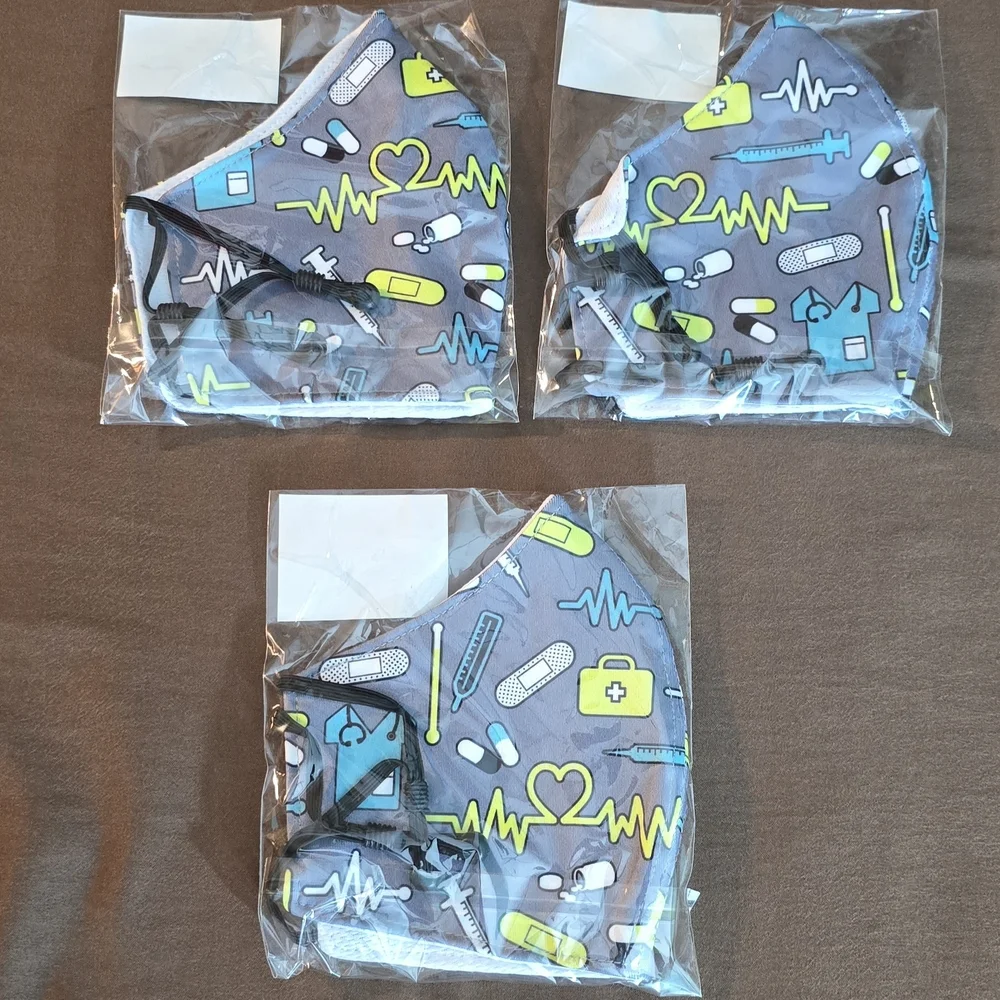 Medical Themed Face Mask with Adjustable Straps